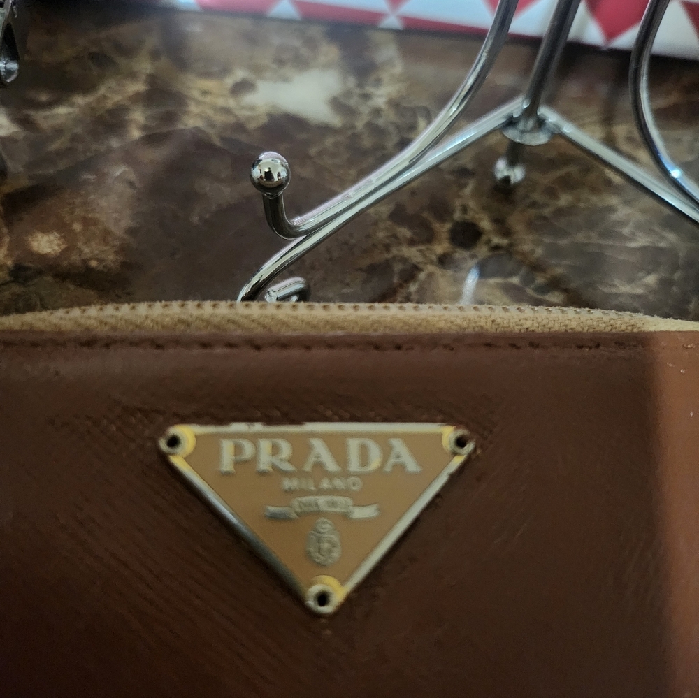 Prada Bundle Black/Brown Leather/Nylon Zip Card/Keyholder Cases GUC - Picture 5 of 16